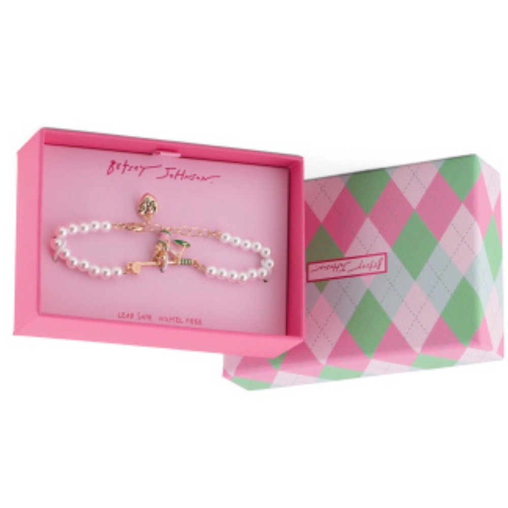 ⛳️Betsey Johnson Gold and Pearl Golf Bracelet